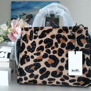 COACH 1941 Rogue 25 Haircalf Leopard Satchel